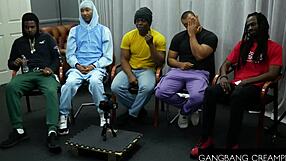 Big Tittied Redhead Squirts During Juicy Gangbang