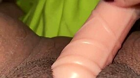 Latina Masturbates with Dildo Gifted by Brother