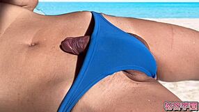 Beach fun turns into daring public masturbation adventure