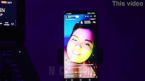 Married woman masturbates on video call with another man