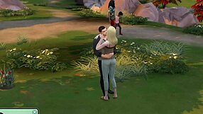 A military man had a good time in the park, enjoying himself