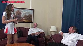 Nurse Sadie Craves Monster Cock Creampie in Bathroom Uniform