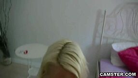 Russian Blonde Deepthroats Hard Cock For Facial Cumshot