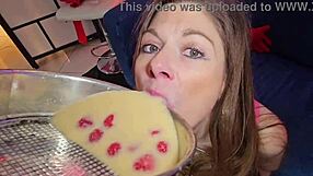 Alice Maze cooks a filthy Valentine's cake with ass fisting and deepthroat gagging