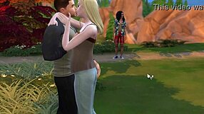 A military man had a good time in the park, enjoying himself