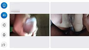 He couldn't hold back and came in one minute on video call