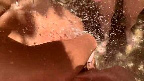 I spied two girls bathing in the garden, then they caught me masturbating and invited me to join.