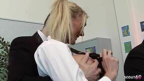 Female Teacher and Girl Seduce Two Guys for FFMM Foursome Orgy in Classroom