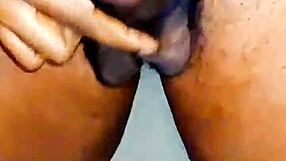 holy crap, check this small hairy cock getting slapped and played with in the kitchen!