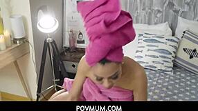 Busty Latina Milf Screams on Stepson's Big Dick in POV