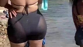 Attractive woman with a nice figure enjoys casual conversation