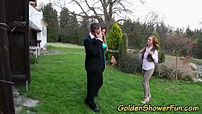 Pee whores get fucked hard in outdoor hardcore action