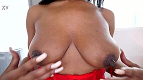 Hey Nina Splash, sucking that huge cock with big natural DD tits, swallow it!