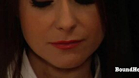 curvy lesbian slave in panties fingers the madames area