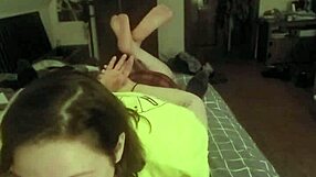 laying on stomach deepthroating