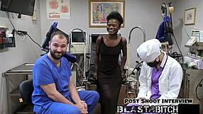 rina arems shaved pussy fucked hard backstage in latex