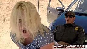 Blonde Babe's Messy Blowjob On Car Hood