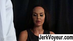 Women Catch Guys Masturbating in Voyeur Fantasy