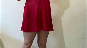 Curvy First-Time Strip Tease in Lingerie for Boyfriend While Husband Works