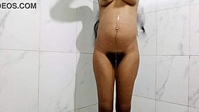 Skinny housewife pisses in bath seeking fuck