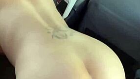 big booty streetwalker with perfect tits bangs cowgirl, gets pounded standing in public, takes cum in mouth, oops!