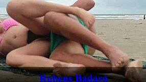 Latina Brunette Bent Over For Doggystyle Ass Fucking On Beach