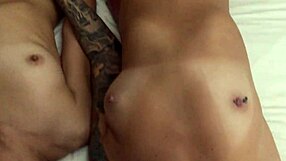 Wild blonde threesome adventure