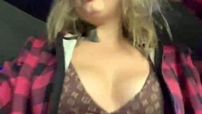 Gym babe flashes wet tits outdoors intensely