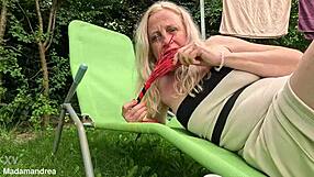 Mega Dildo Stretches Prolapse Pussy