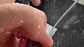 Arab Teen Masturbates in Sunny Shower with Juicy Tease
