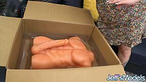 sydney relaxes with toys and a partner in a quiet session