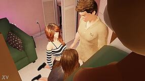 House party scene with Vickie and Rachael in Ashley's room