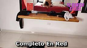 First stepdaughter receives strong lashes with belt for being a whore