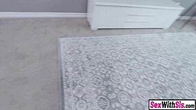 Stepbro Challenges Skinny Teen Stepsister to Take His Huge Cock