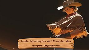 Oh, That Muscular Man's Tender Moaning Orgasm!