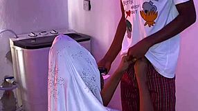 Pretty black student gets quickie fuck from home tutor with big cock