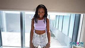 hazel grace drops by cannon's place to get bent over and railed