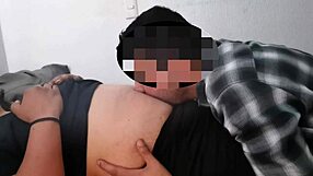 Latina milf girl enjoys belly button licking fetish session