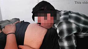 Latina milf girl enjoys belly button licking fetish session