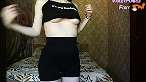 Skinny blonde teen moans during nipple play after school