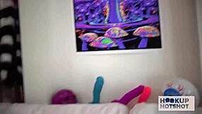 Blonde pornstar Katie Kush with perfect ass endures intense fucking and cumshot.