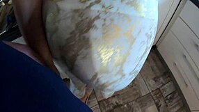 milfycalla's stepmom cheats, swallowing cum in stockings during roleplay.