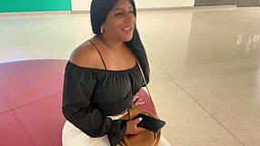 Beautiful big ass babe MEETS stranger in shopping center, TAKES him home and FUCKS her big ass