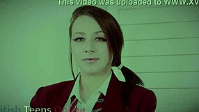 Student in Lingerie Teaches Wanking Technique