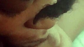 Jill wettmout gives sloppy blowjob close up on big black cock