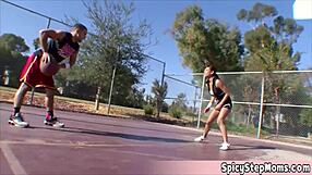 Sexy Golddigger's Basketball Passion Leads to Horny Blowjob and Ass Play.