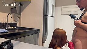 Latina Neighbor Fucks Me in Kitchen and Makes Me Suck