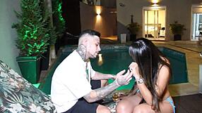 Madame Edna Samara's Curious Encounter with Pool Boy's Cock