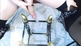 Ever Seen a Sexy Emo Tranny Lick Her Own Cum?