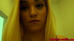 Damn! Teen stepsisters blow big cock in wild 3way POV!